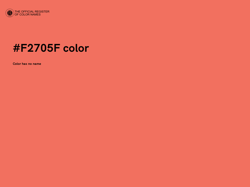 #F2705F color image