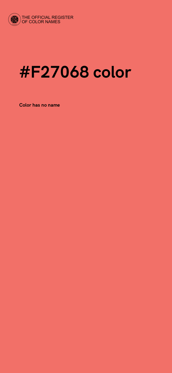 #F27068 color image