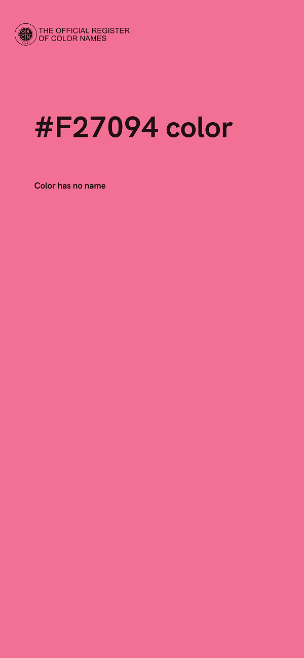 #F27094 color image