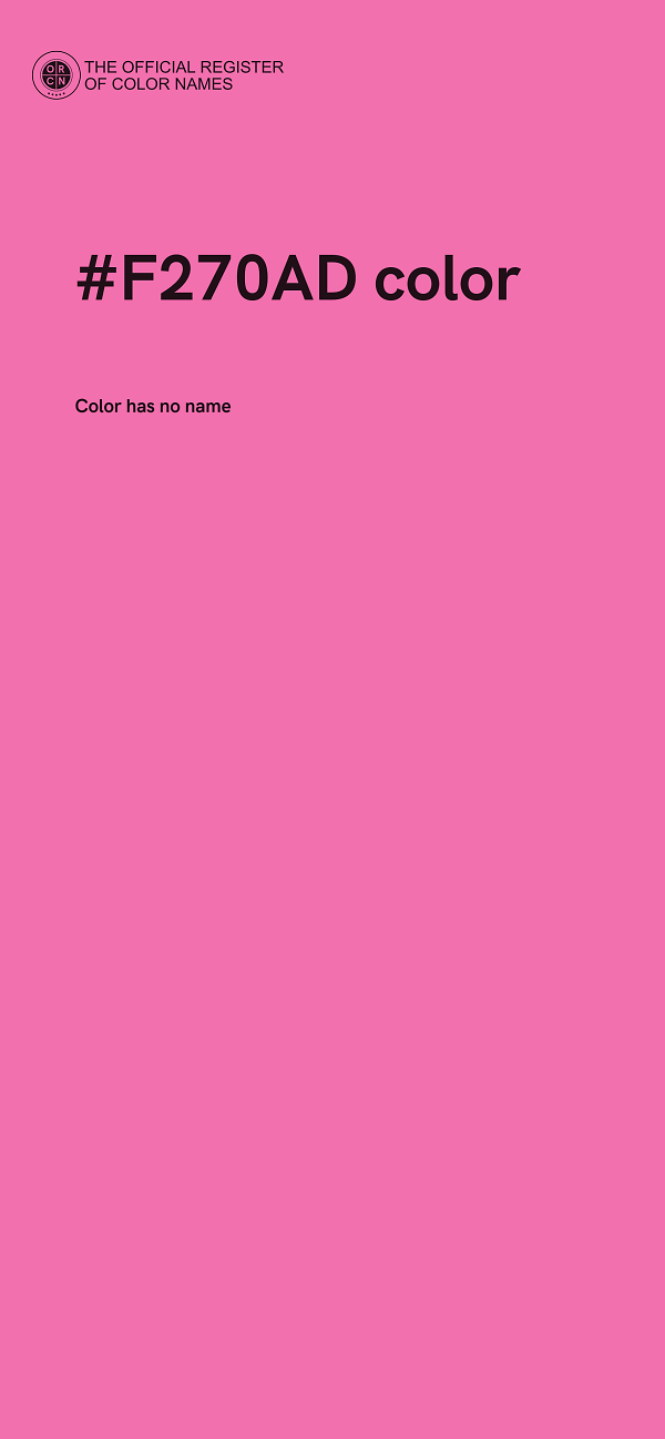 #F270AD color image