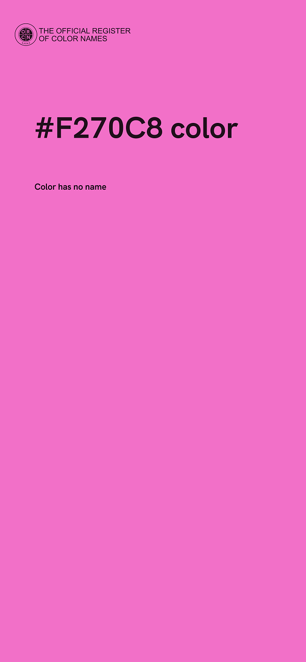 #F270C8 color image