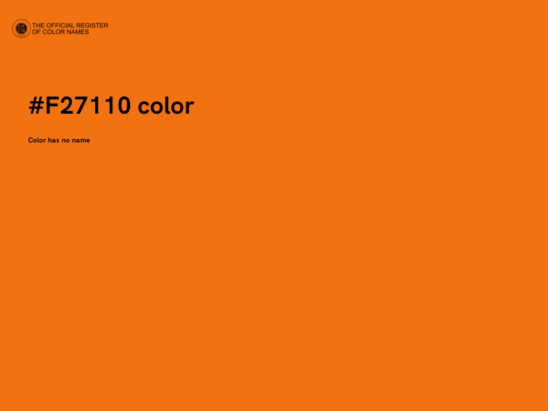 #F27110 color image