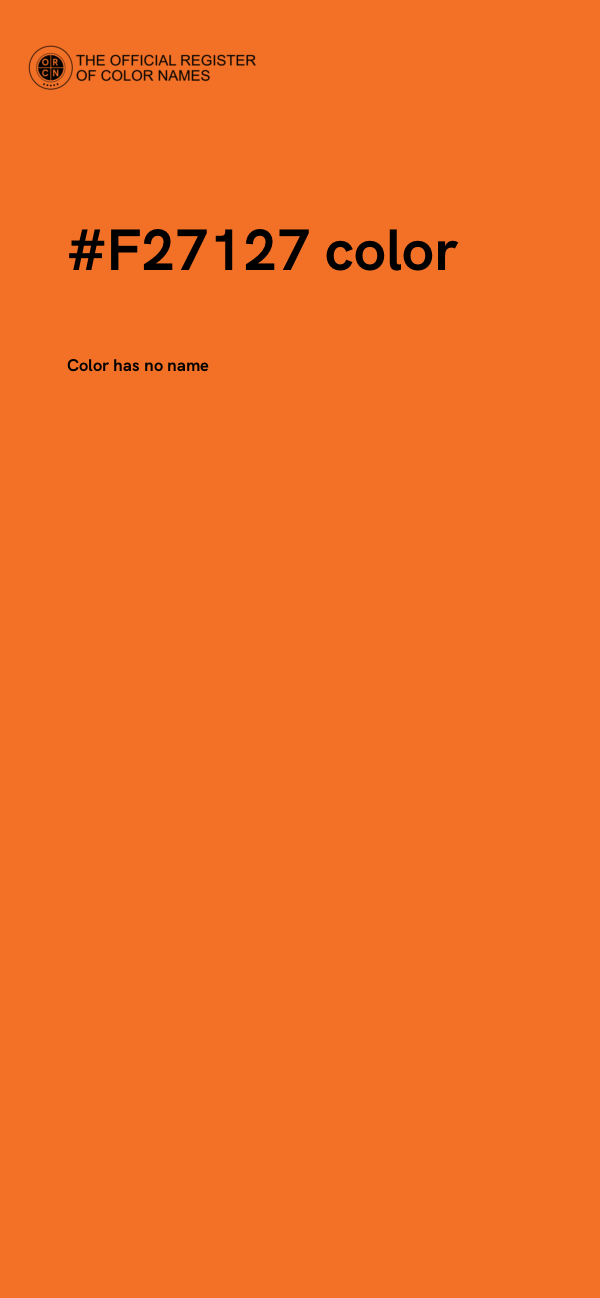 #F27127 color image