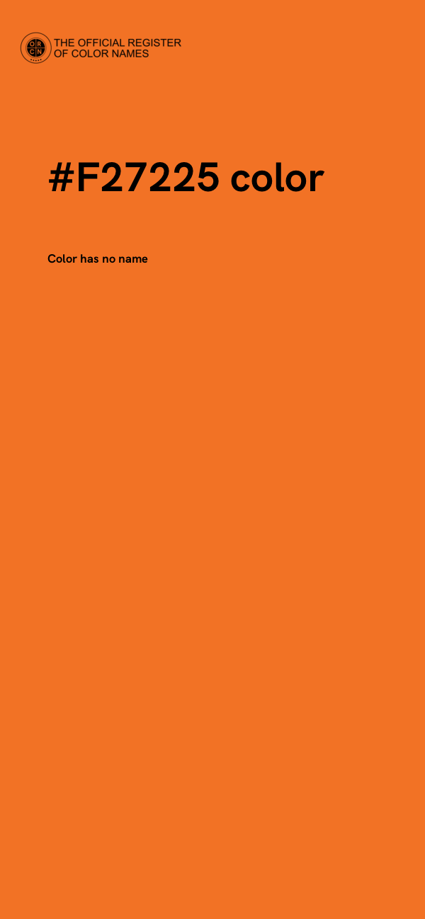 #F27225 color image