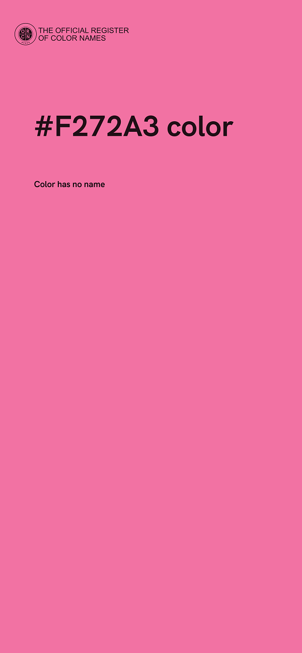 #F272A3 color image