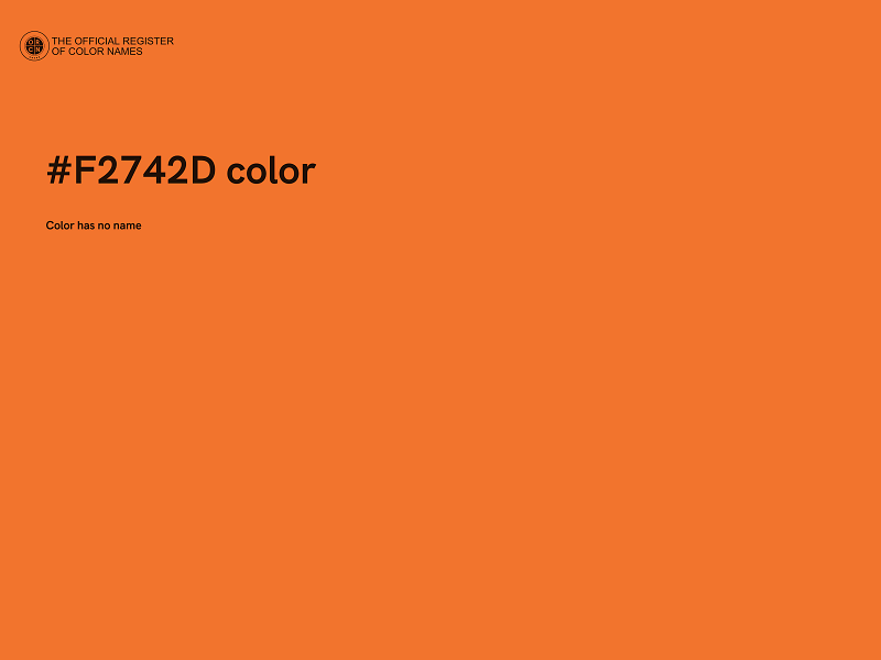 #F2742D color image