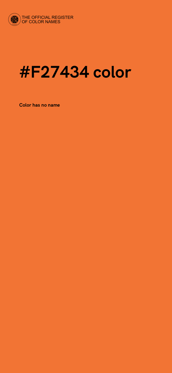 #F27434 color image