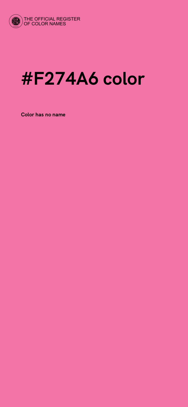 #F274A6 color image