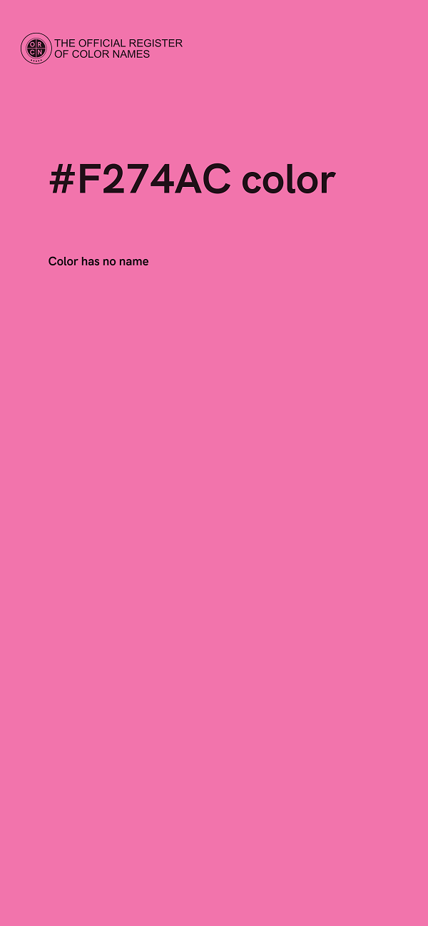 #F274AC color image