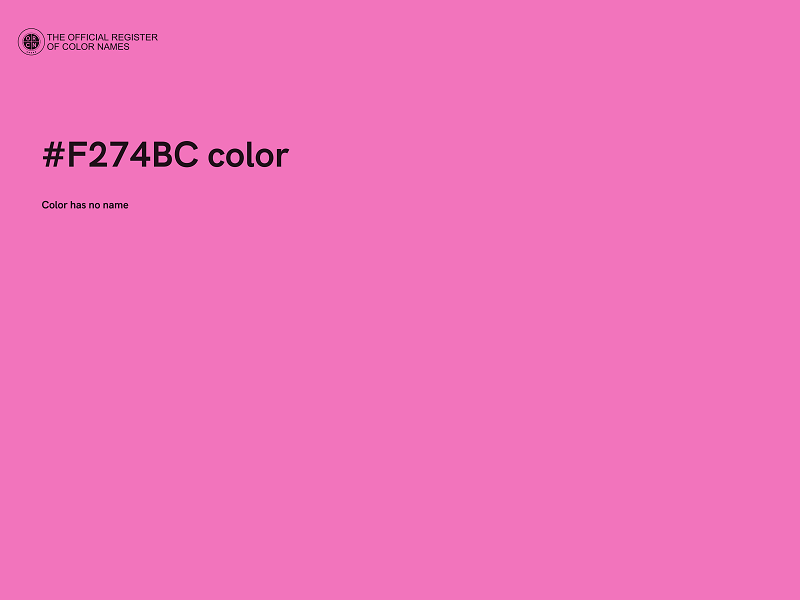 #F274BC color image
