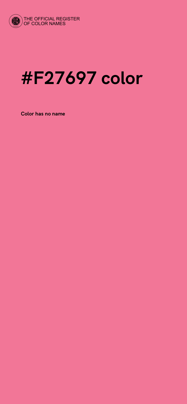 #F27697 color image