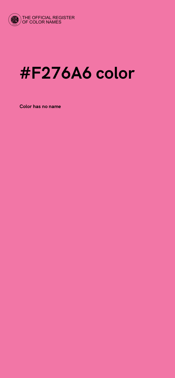 #F276A6 color image