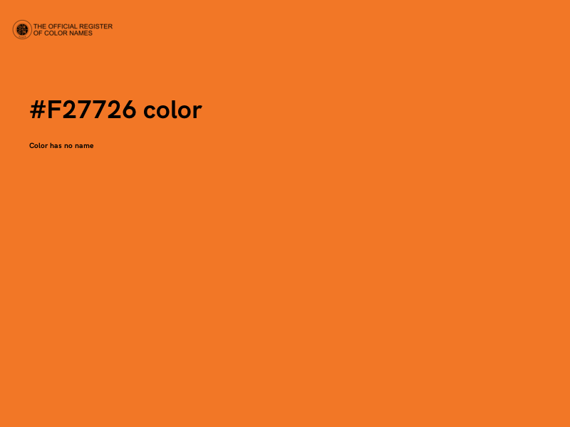 #F27726 color image