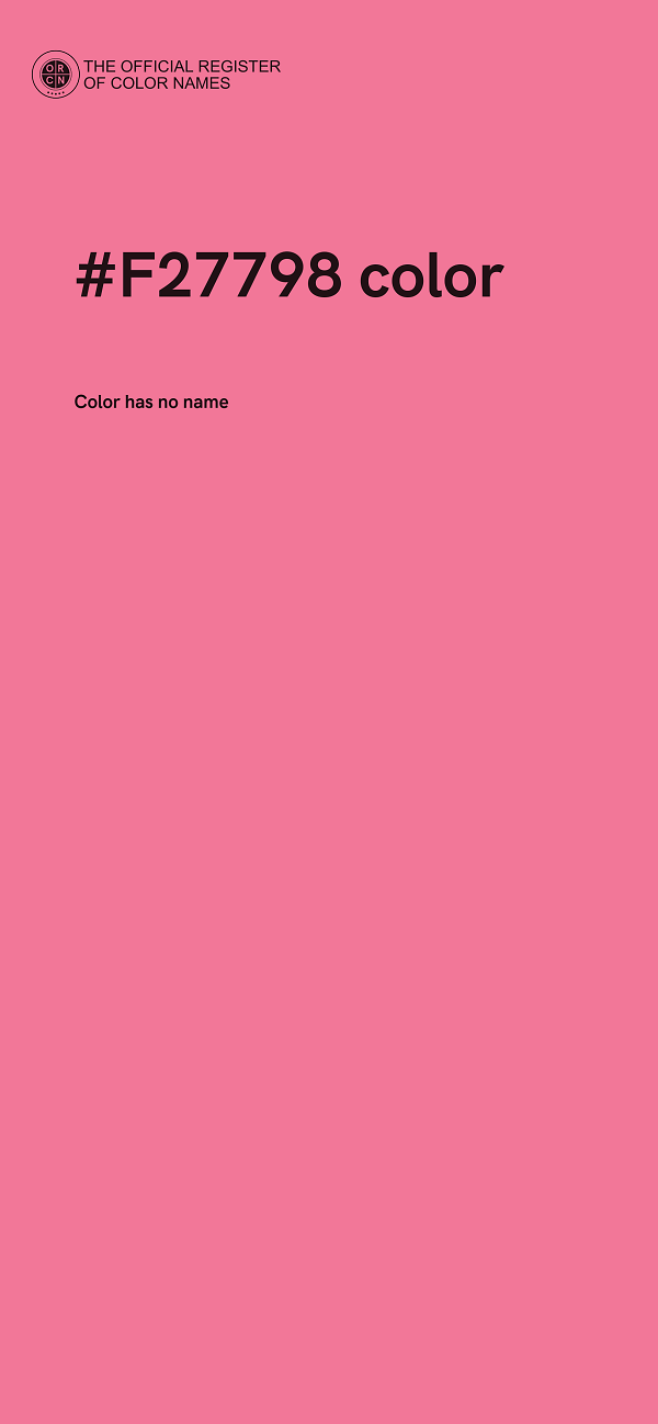 #F27798 color image
