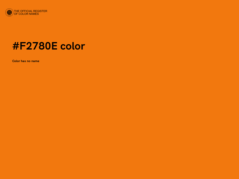 #F2780E color image