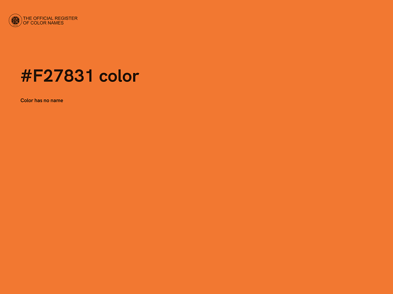 #F27831 color image