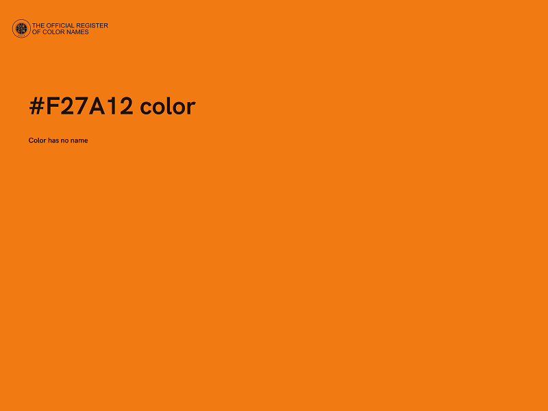 #F27A12 color image