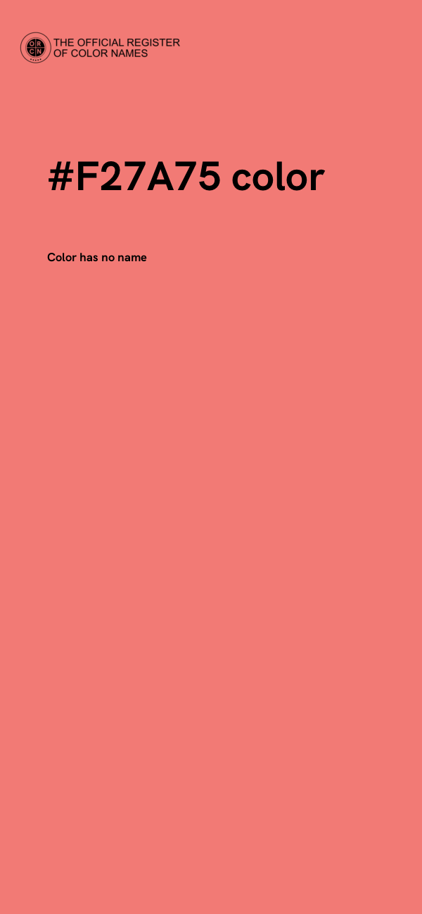 #F27A75 color image