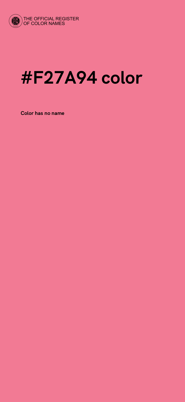 #F27A94 color image