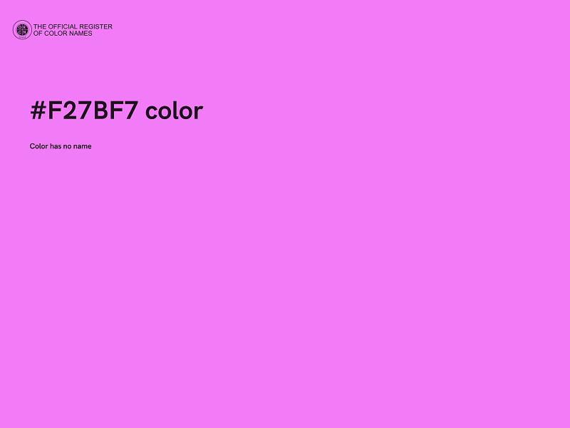 #F27BF7 color image