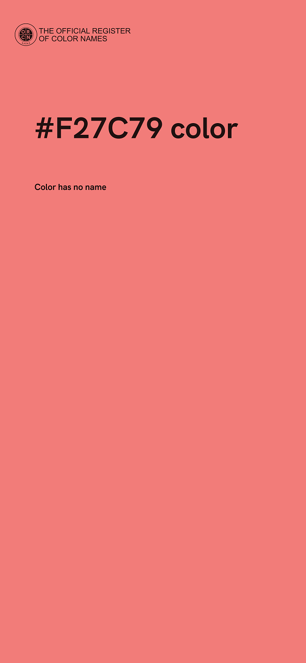 #F27C79 color image