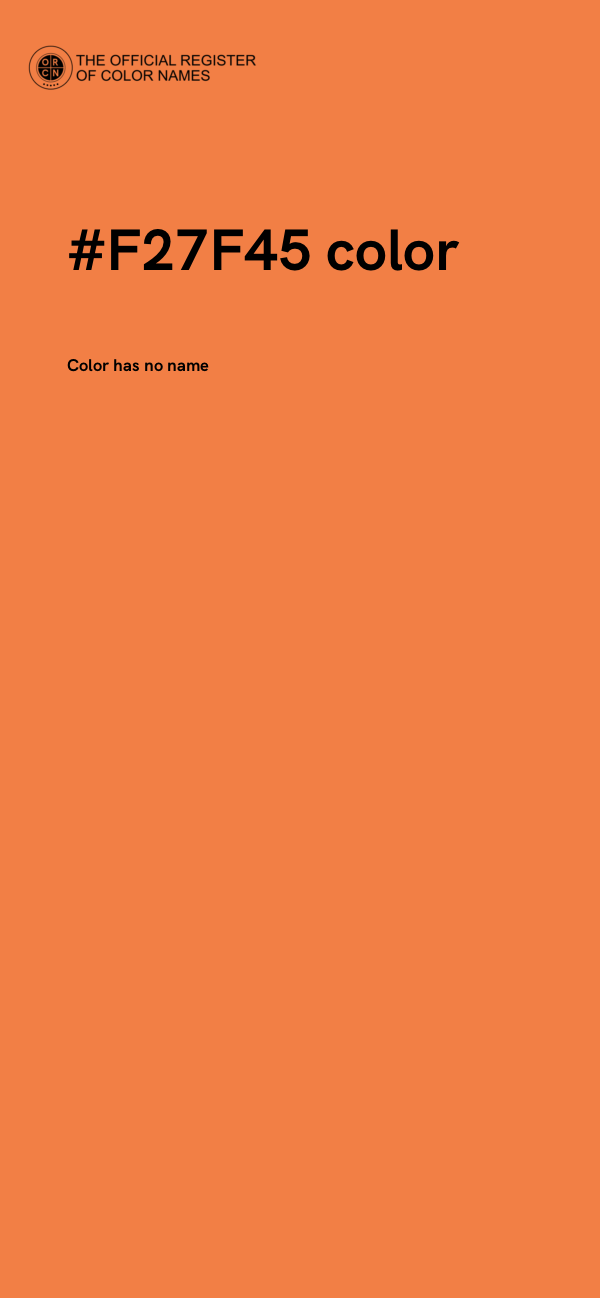 #F27F45 color image