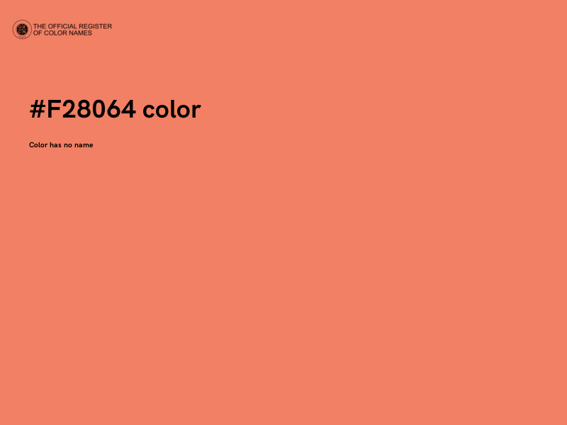 #F28064 color image