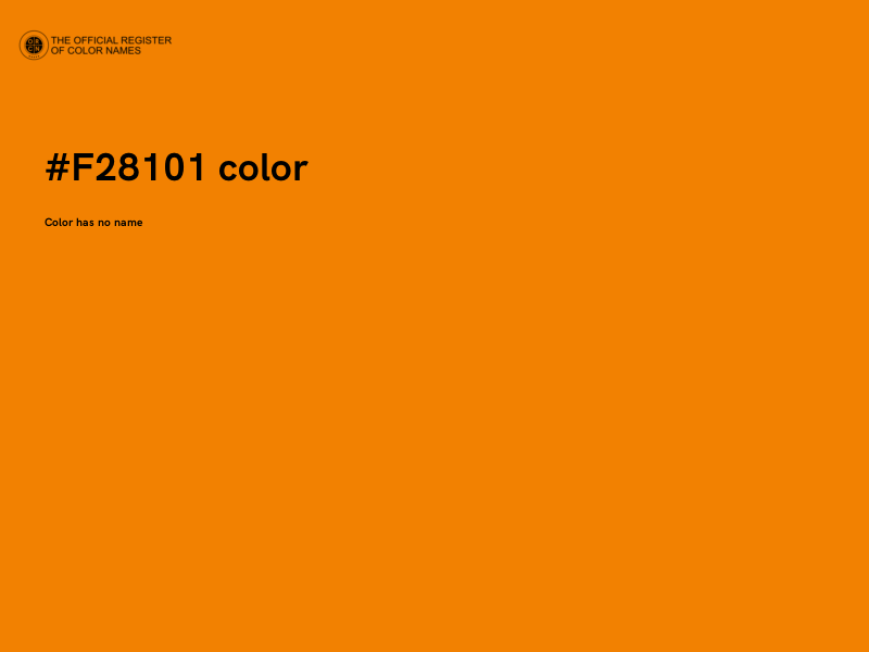 #F28101 color image