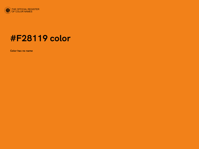 #F28119 color image