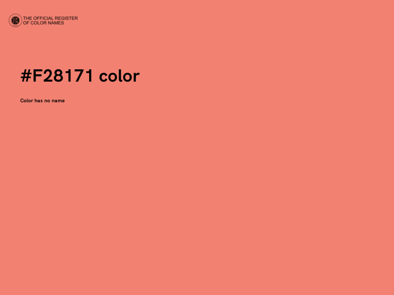 #F28171 color image