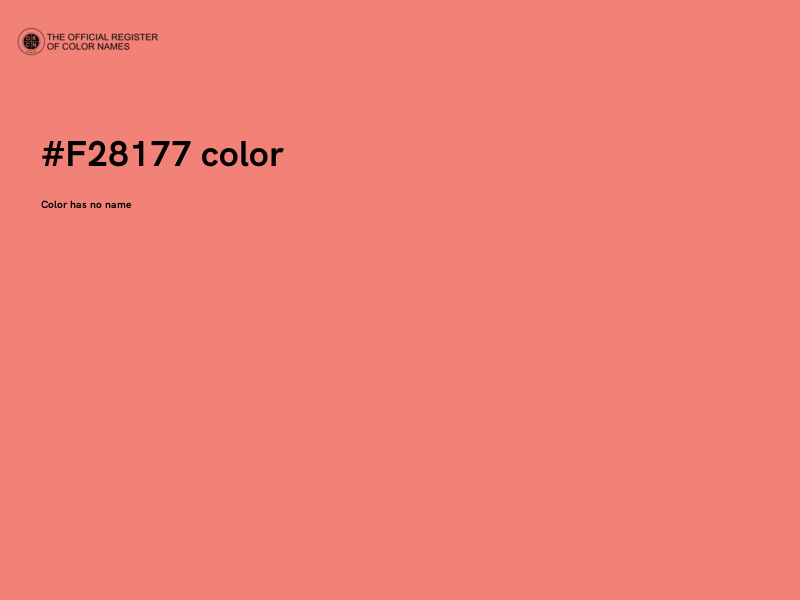 #F28177 color image