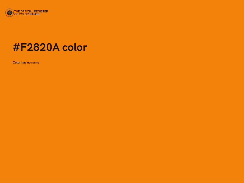 #F2820A color image