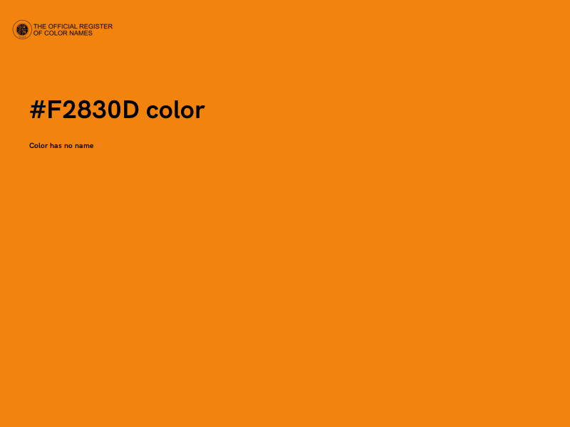 #F2830D color image