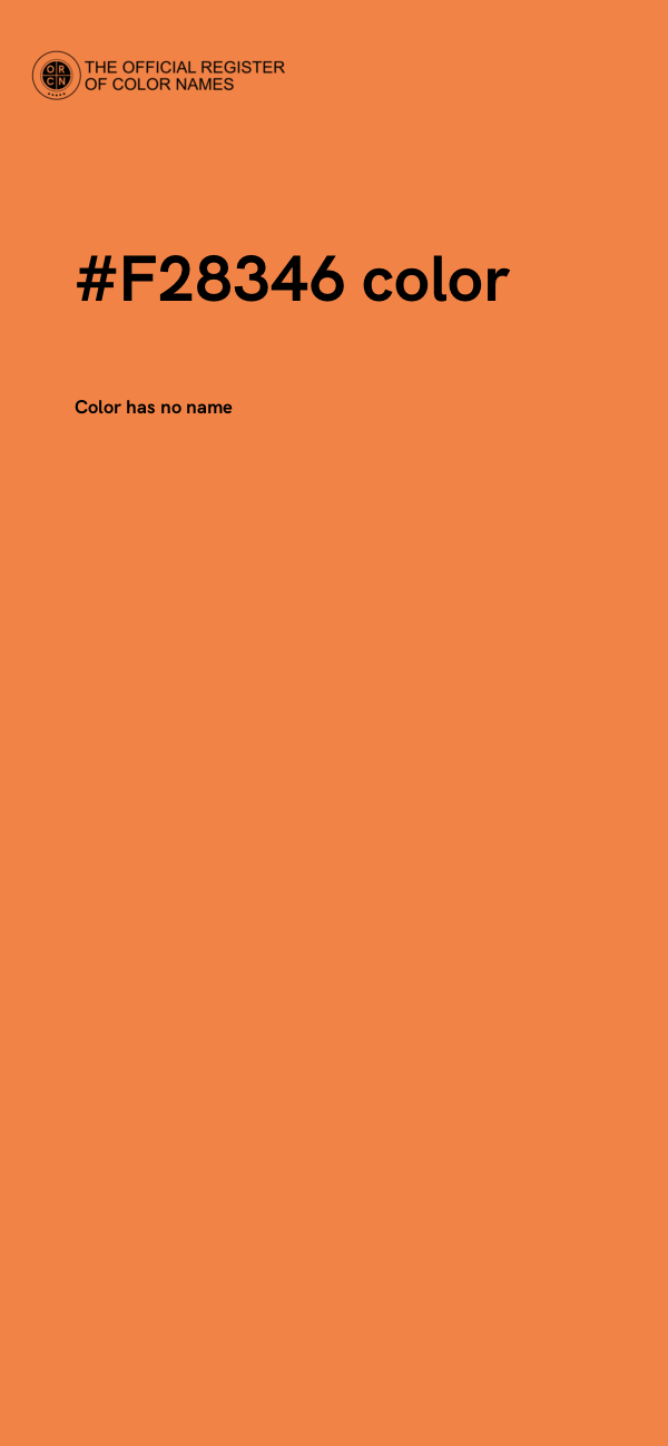 #F28346 color image