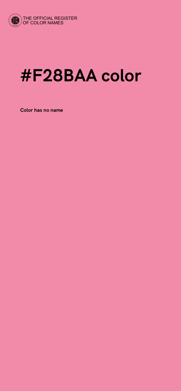 #F28BAA color image