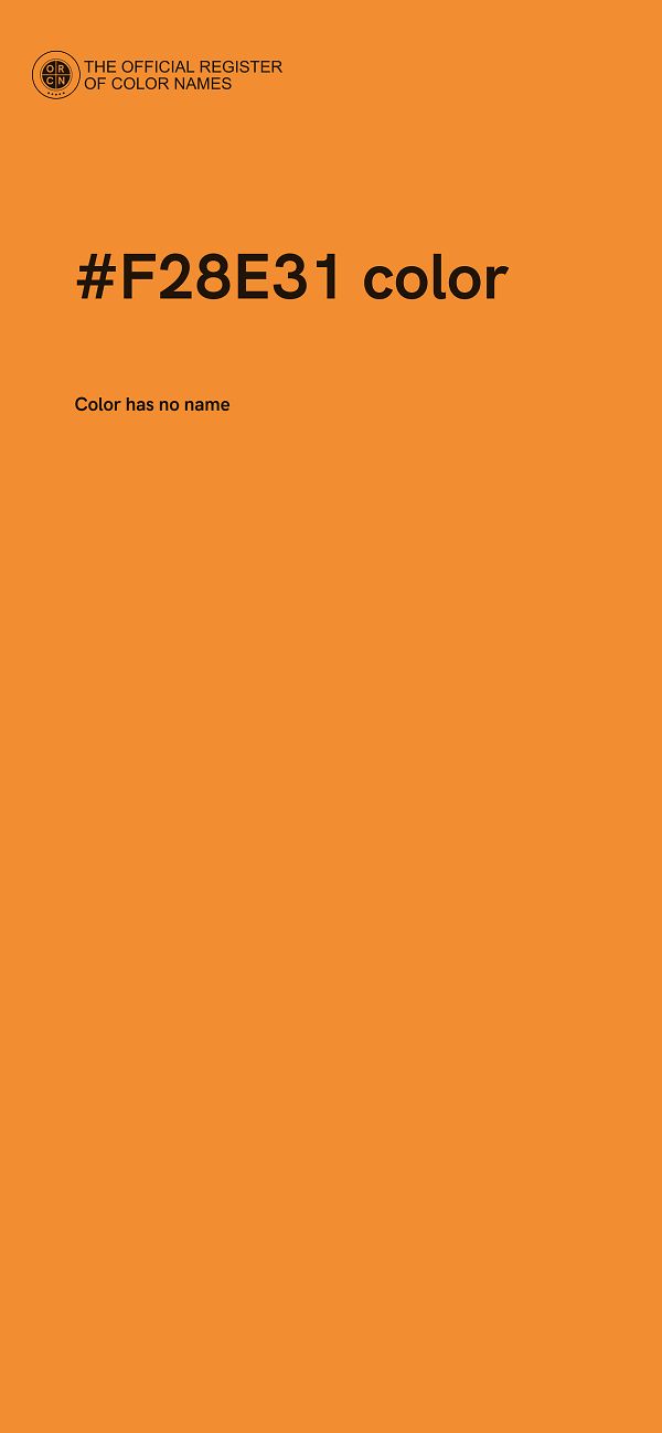 #F28E31 color image