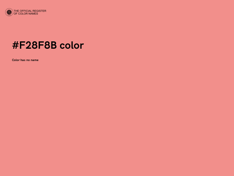 #F28F8B color image