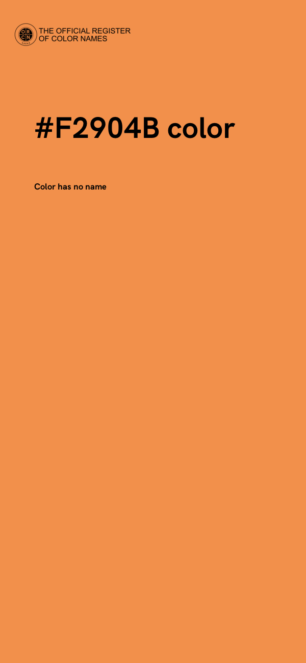 #F2904B color image