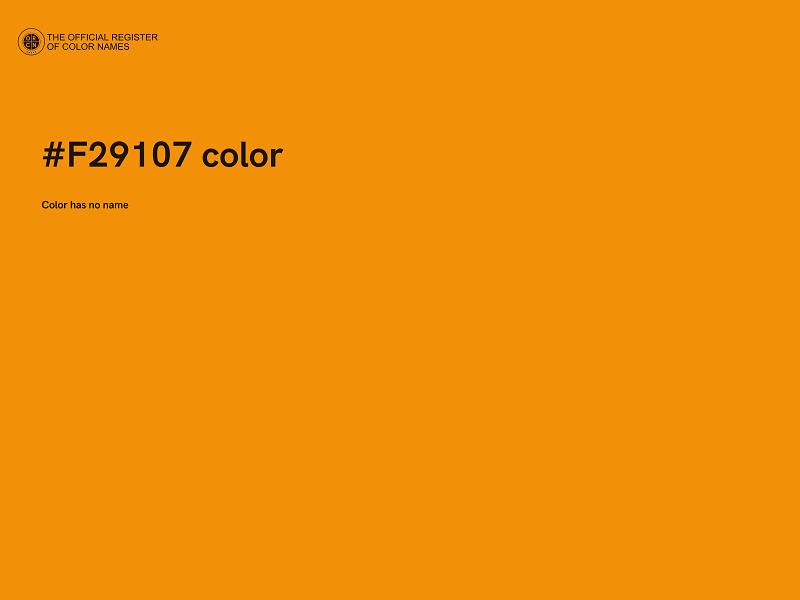 #F29107 color image