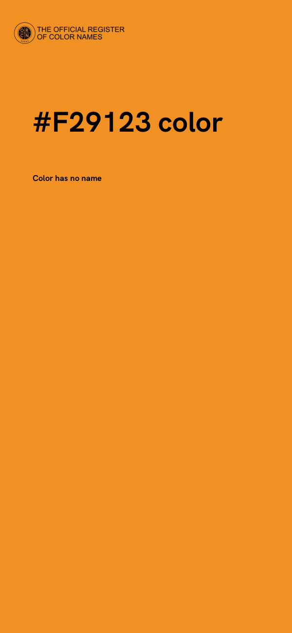#F29123 color image