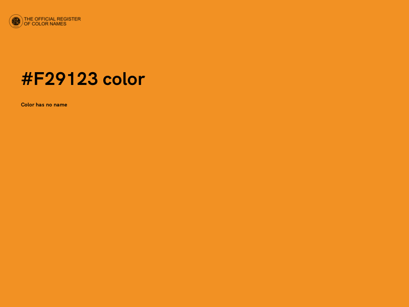 #F29123 color image