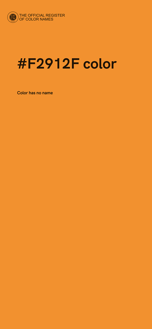 #F2912F color image