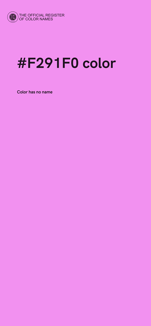 #F291F0 color image