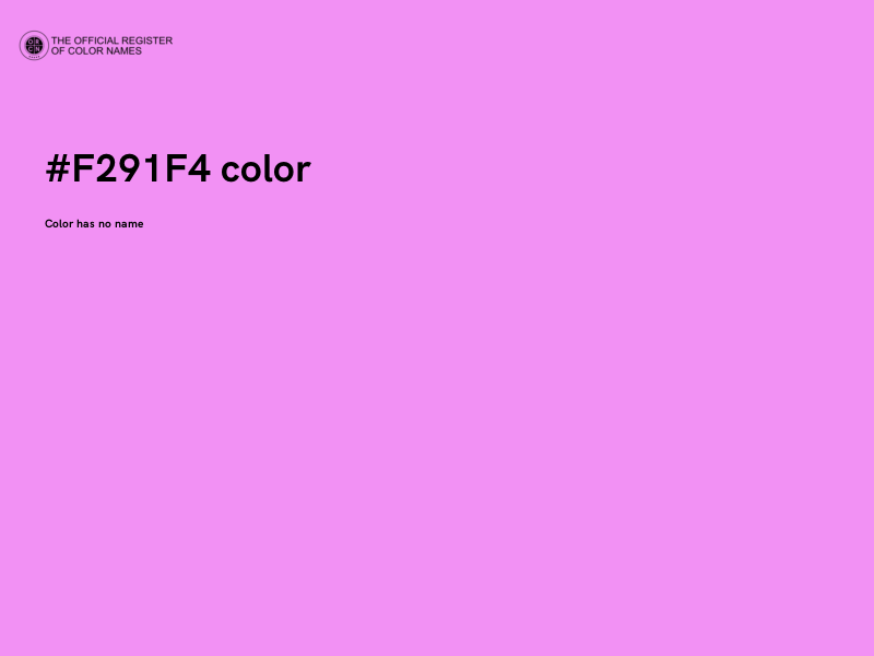 #F291F4 color image