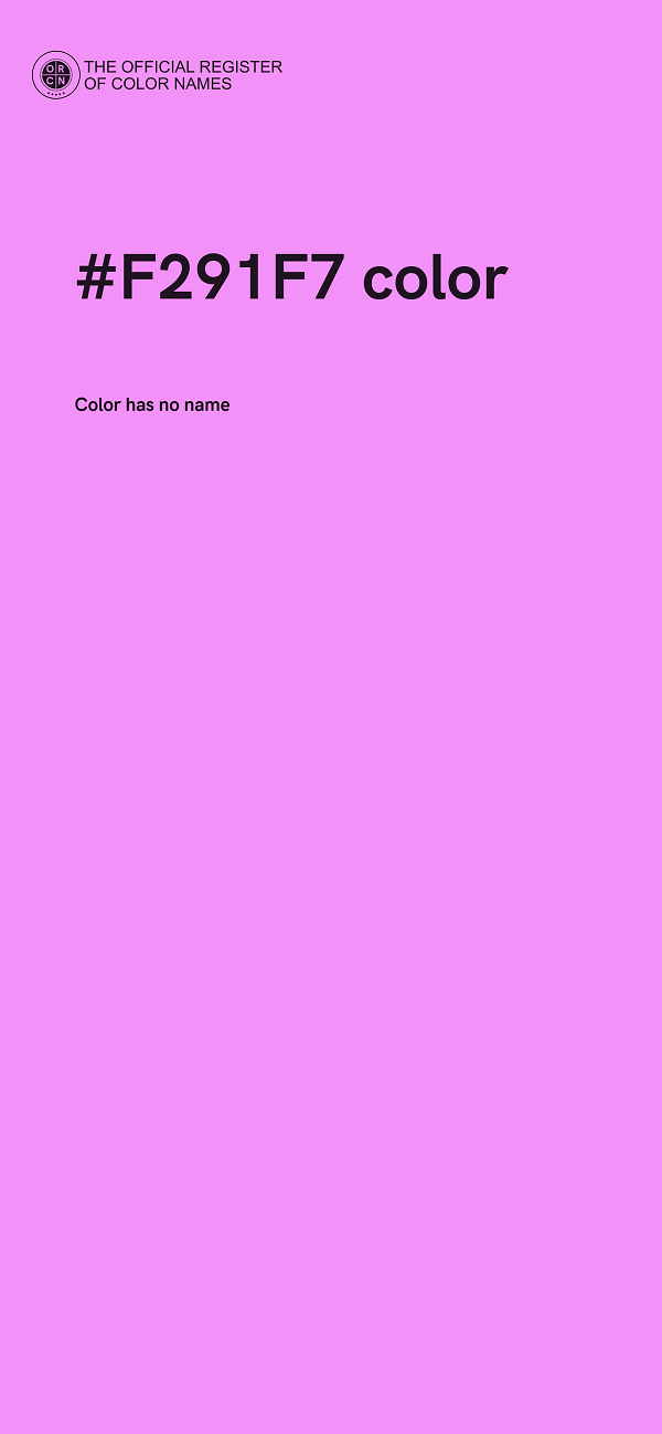 #F291F7 color image