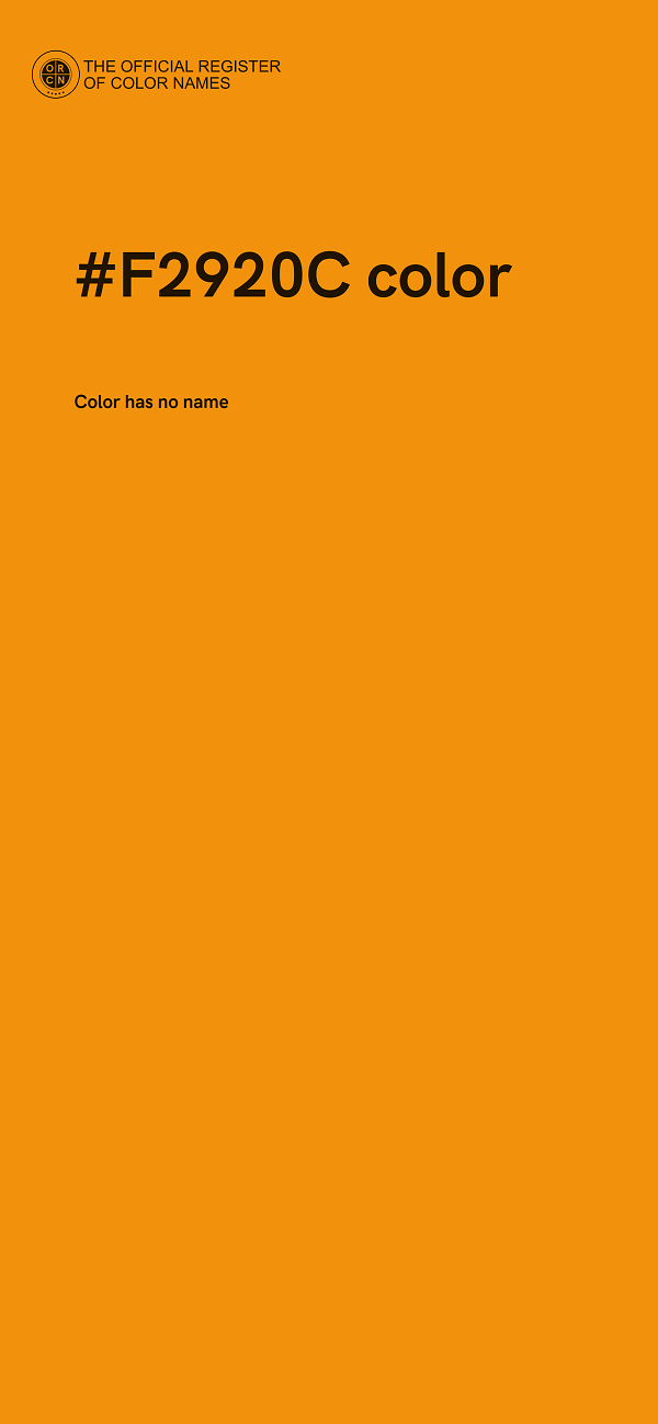 #F2920C color image