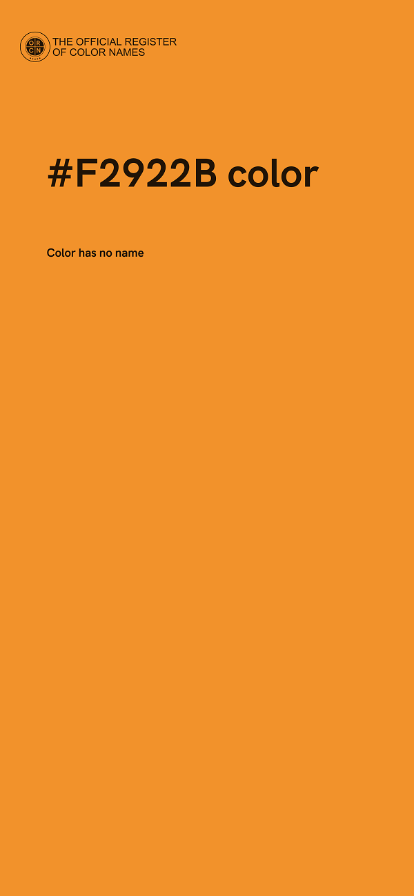 #F2922B color image