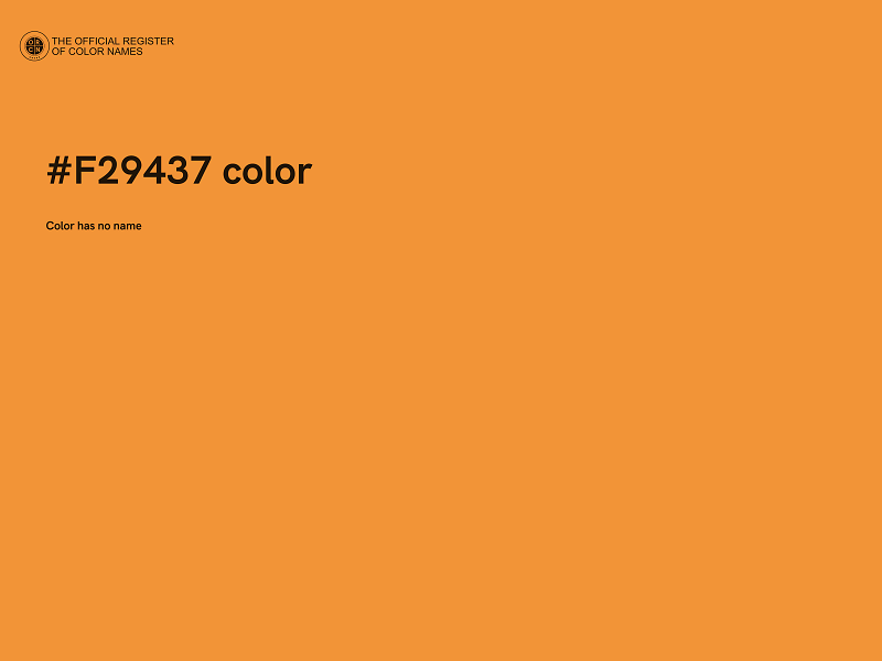 #F29437 color image