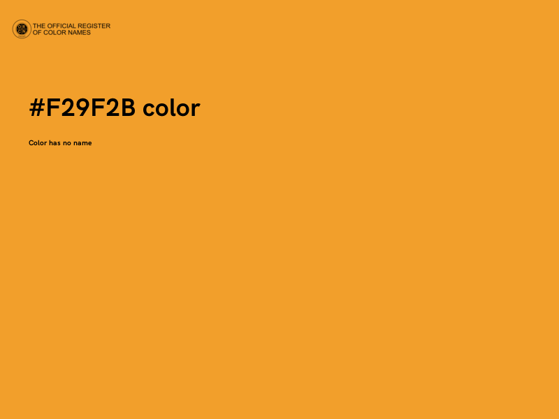 #F29F2B color image