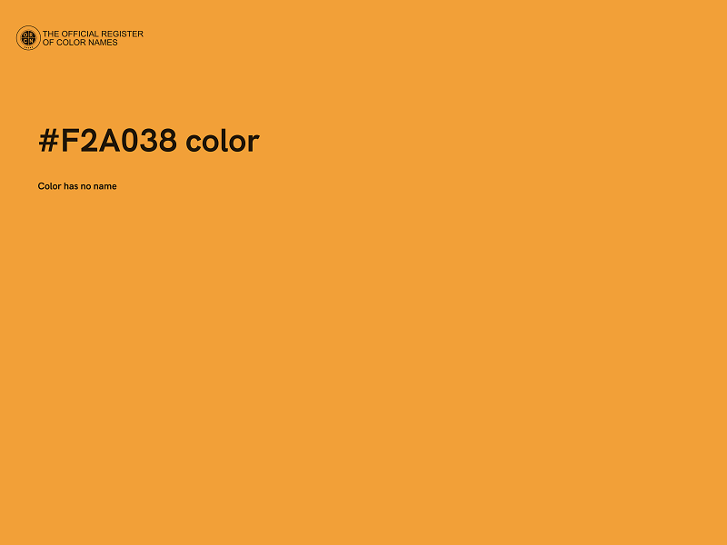 #F2A038 color image